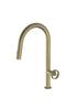 Divino Brass/Gold, pull-down kitchen tap, with spray - Olif