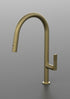 Divino Brass/Gold, pull-down kitchen tap, with spray - Olif