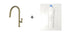 Divino Brass/Gold, pull-down kitchen tap, with spray - Olif