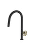 Divino Matte Black Mix&Match, pull-down kitchen tap, with spray - Olif