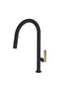 Divino Matte Black Mix&Match, pull-down kitchen tap, with spray - Olif