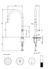 Divino Matte Black Mix&Match, pull-down kitchen tap, with spray - Olif