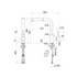Artinox Athom Gun Metal pull out kitchen tap