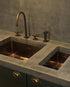 Fantini Icona Classic Gunmetal, kitchen mixer tap with handshower - Olif