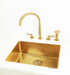 Fantini Icona Deco Matte British Gold, kitchen mixer tap with pull out hand-shower - Olif