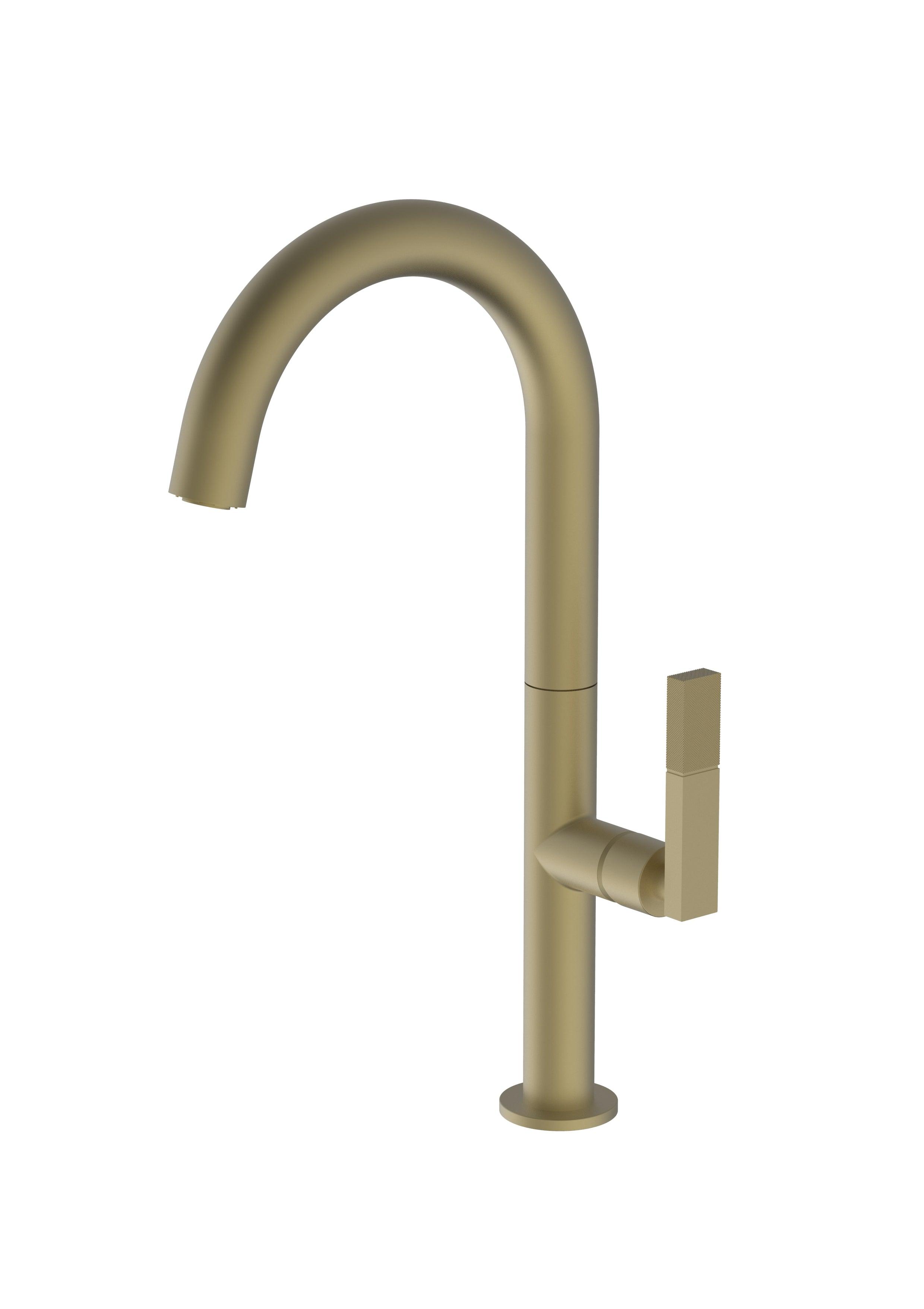 Forte Brass/Gold, kitchen mixer tap - Olif