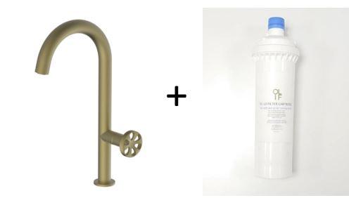 Forte Brass/Gold, kitchen mixer tap - Olif