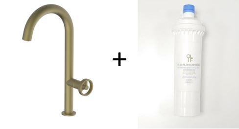 Forte Brass/Gold, kitchen mixer tap - Olif