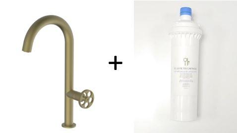 Forte Brass/Gold, kitchen mixer tap - Olif