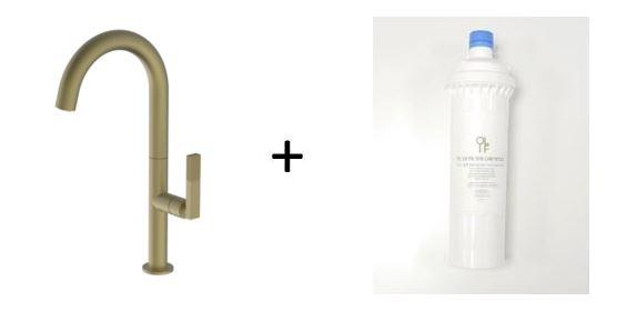 Forte Brass/Gold, kitchen mixer tap - Olif