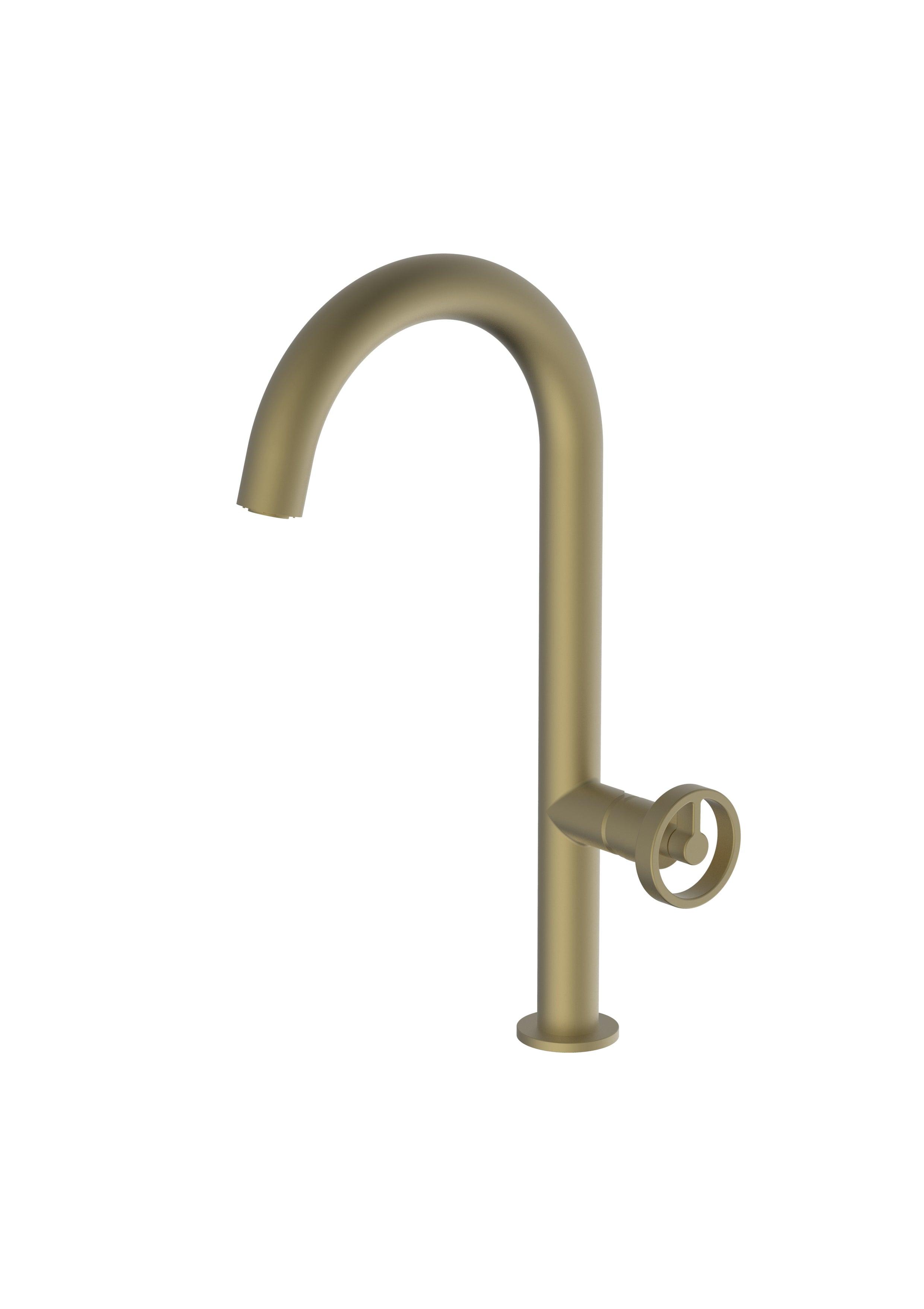 Forte Brass/Gold, kitchen mixer tap - Olif