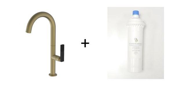 Forte Brass/Gold Mix & Match, kitchen mixer tap - Olif