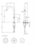 Forte Matte Black, kitchen mixer tap - Olif