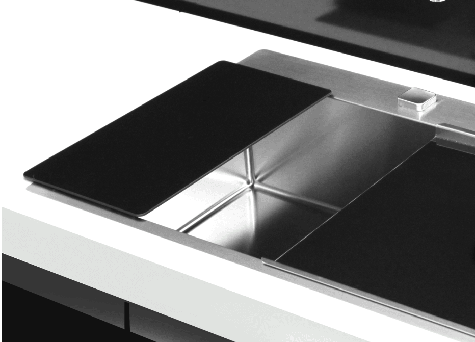 Glass Chopping Board, black - Olif