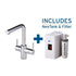 InSinkErator 4n1 Touch L tap with boiler, Chrome or Brushed Steel finish - Olif