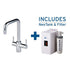 InSinkErator 4n1 Touch U tap & boiler, Chrome or Brushed Steel finish - Olif