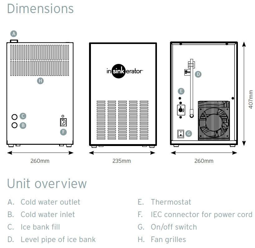 InSinkErator NeoChiller compact chiller unit - Olif