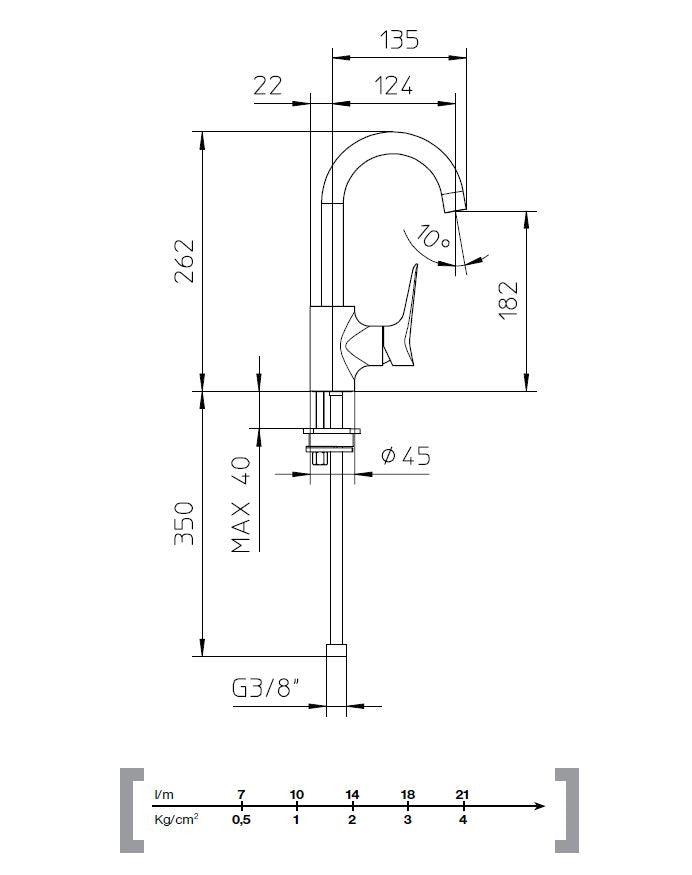 Matt black kitchen mixer tap Minimo Black Velvet by Olif