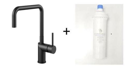 Nivito RH 320 EX Matte Black, pull-out kitchen mixer tap - Olif