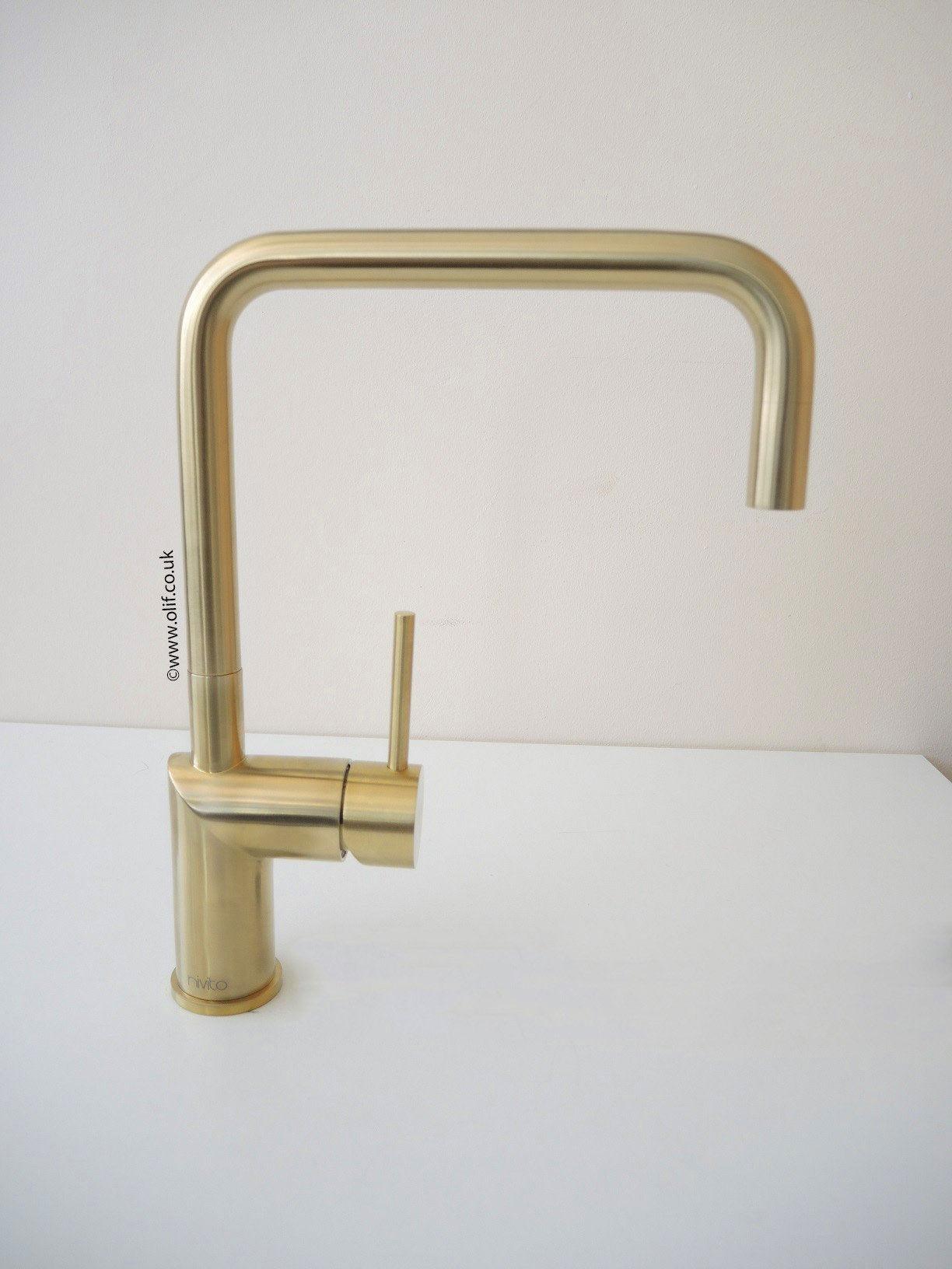 Nivito RH 340 Brushed Brass/Gold, kitchen mixer tap - Olif