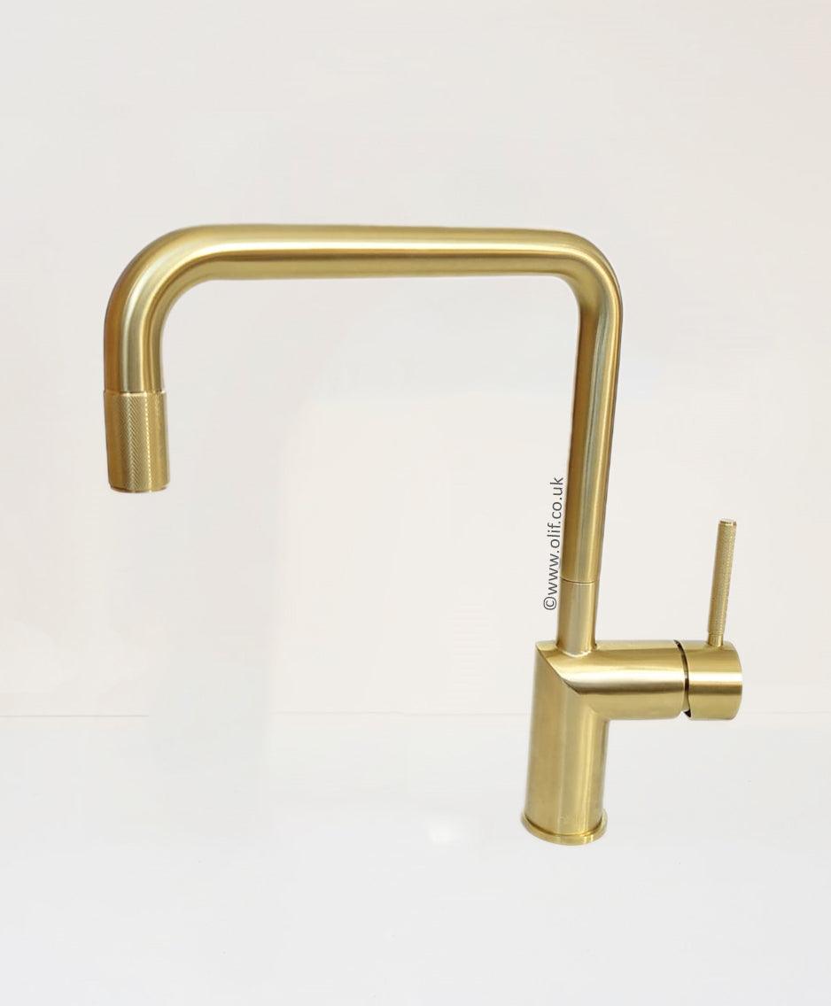 Nivito RH 340 INDUSTRIAL Brushed Brass/Gold, kitchen mixer tap - Olif