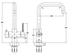 Olif Triniti 3n1 Instant Hot Water tap Gold, with boiler and filter - Olif