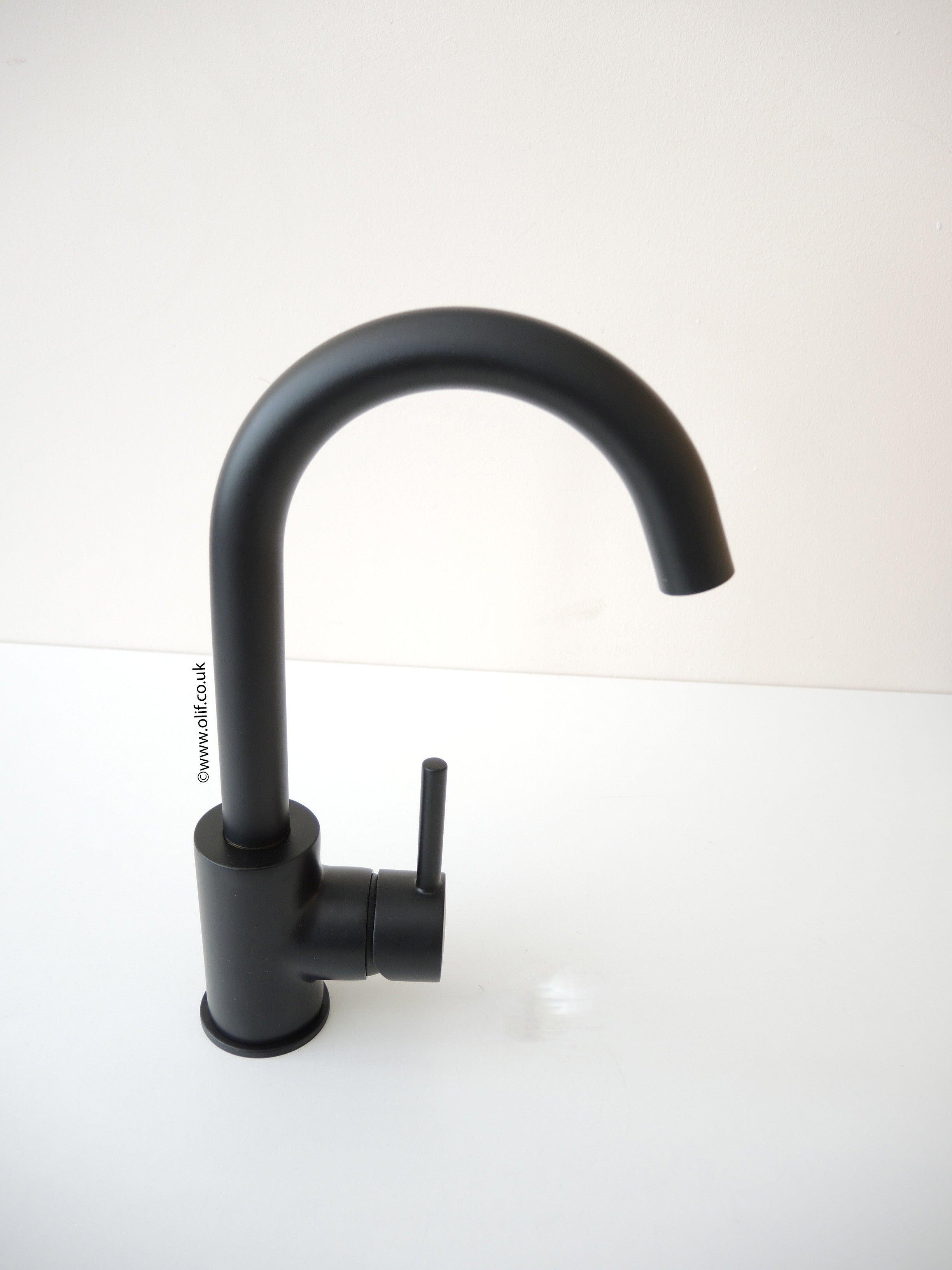 Petito Matte Black, kitchen / basin mixer tap - Olif