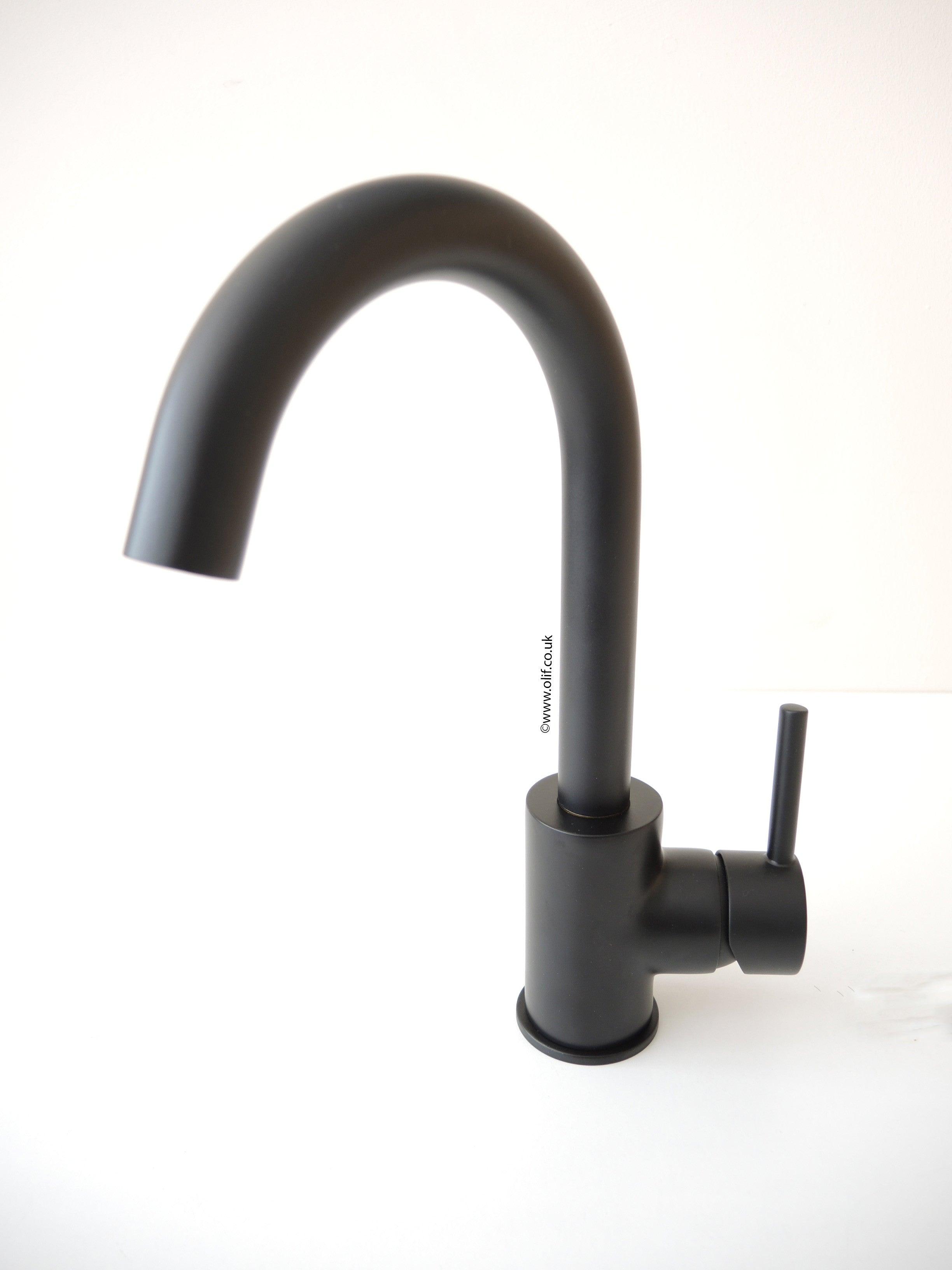 Petito Matte Black, kitchen / basin mixer tap - Olif