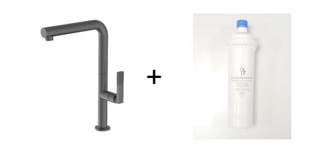 Potento Anthracite, kitchen mixer tap - Olif