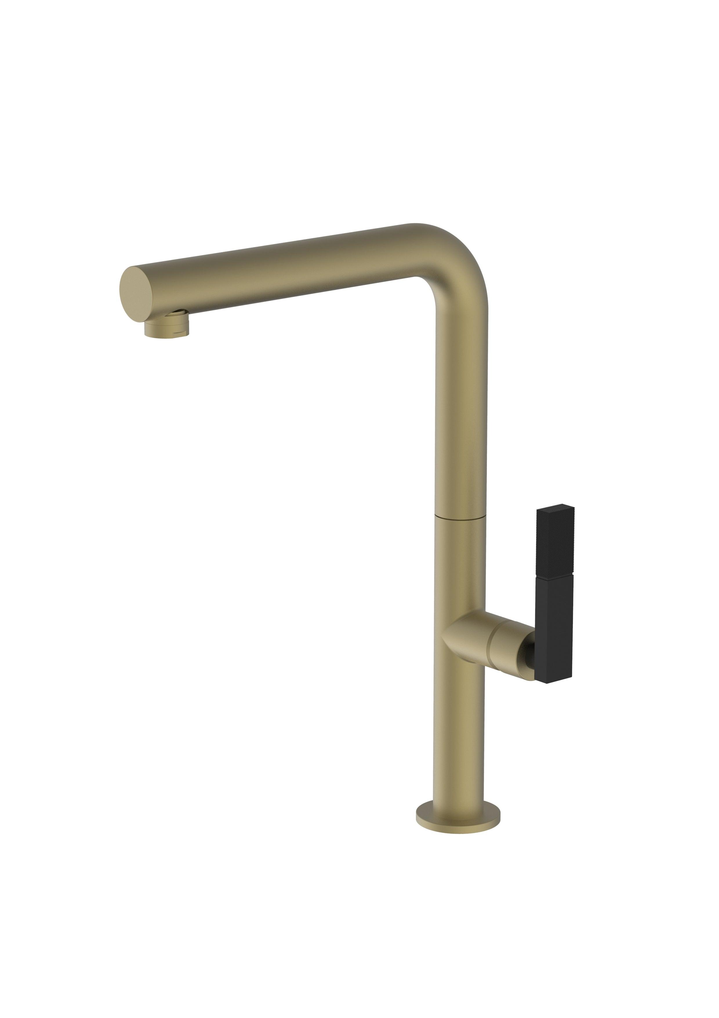 Potento Brass/Gold Mix & Match, kitchen mixer tap - Olif