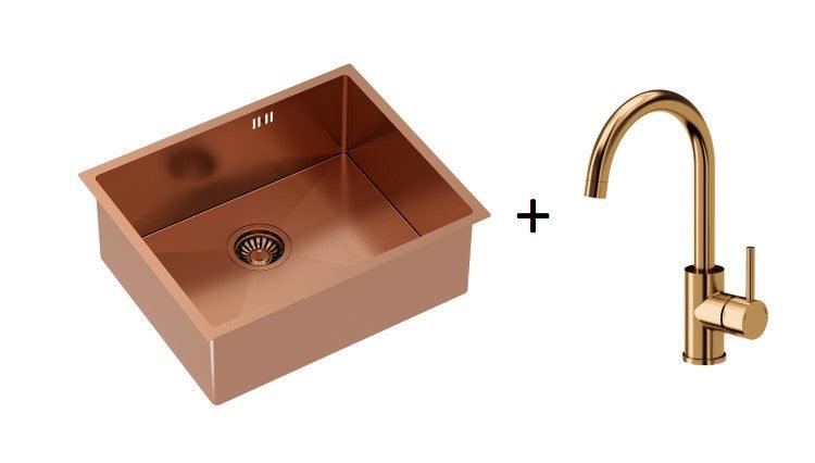 Quadron Anthony Copper, PVD Nano kitchen sink - Olif