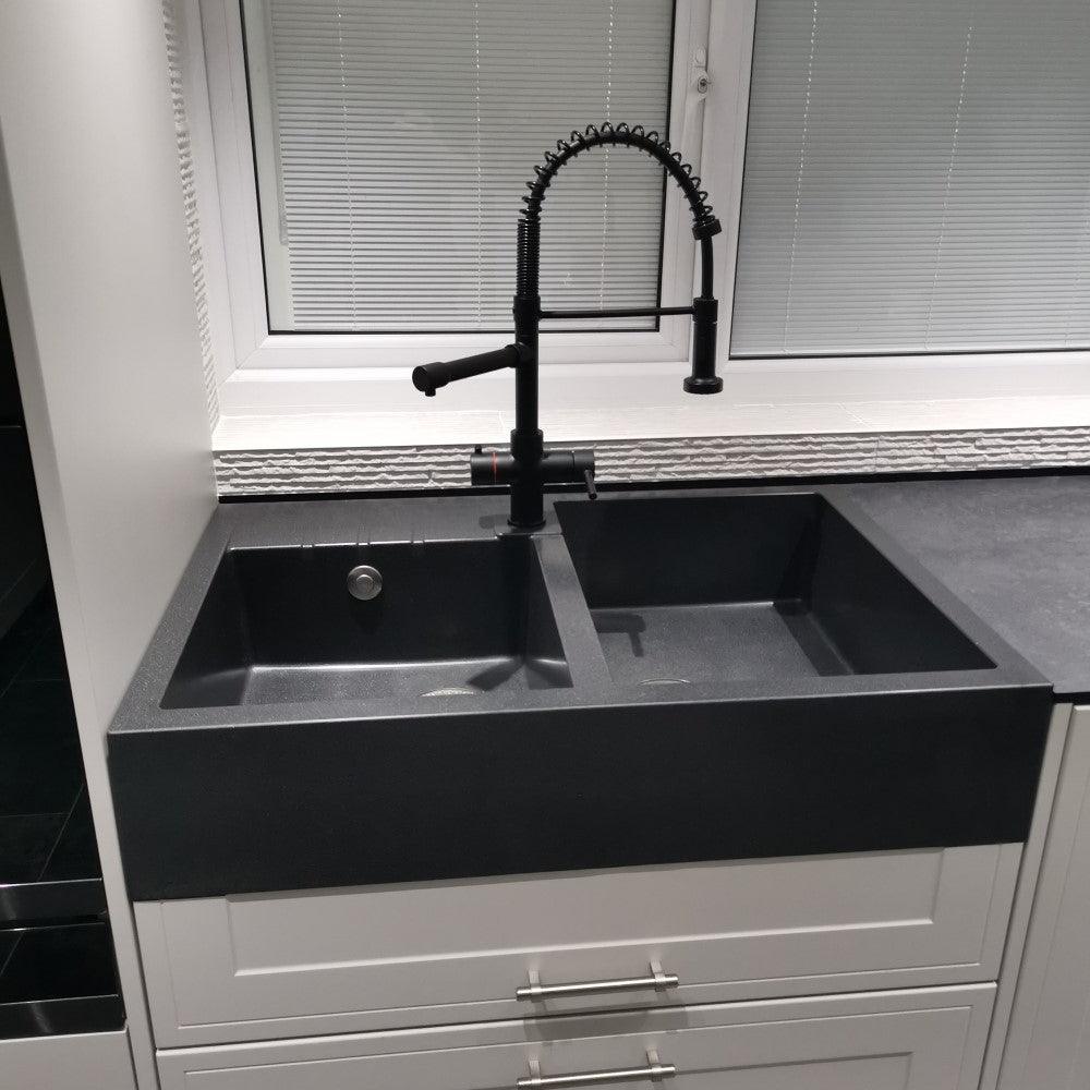 Quadron Bill 120 Black, belfast granite sink - Olif