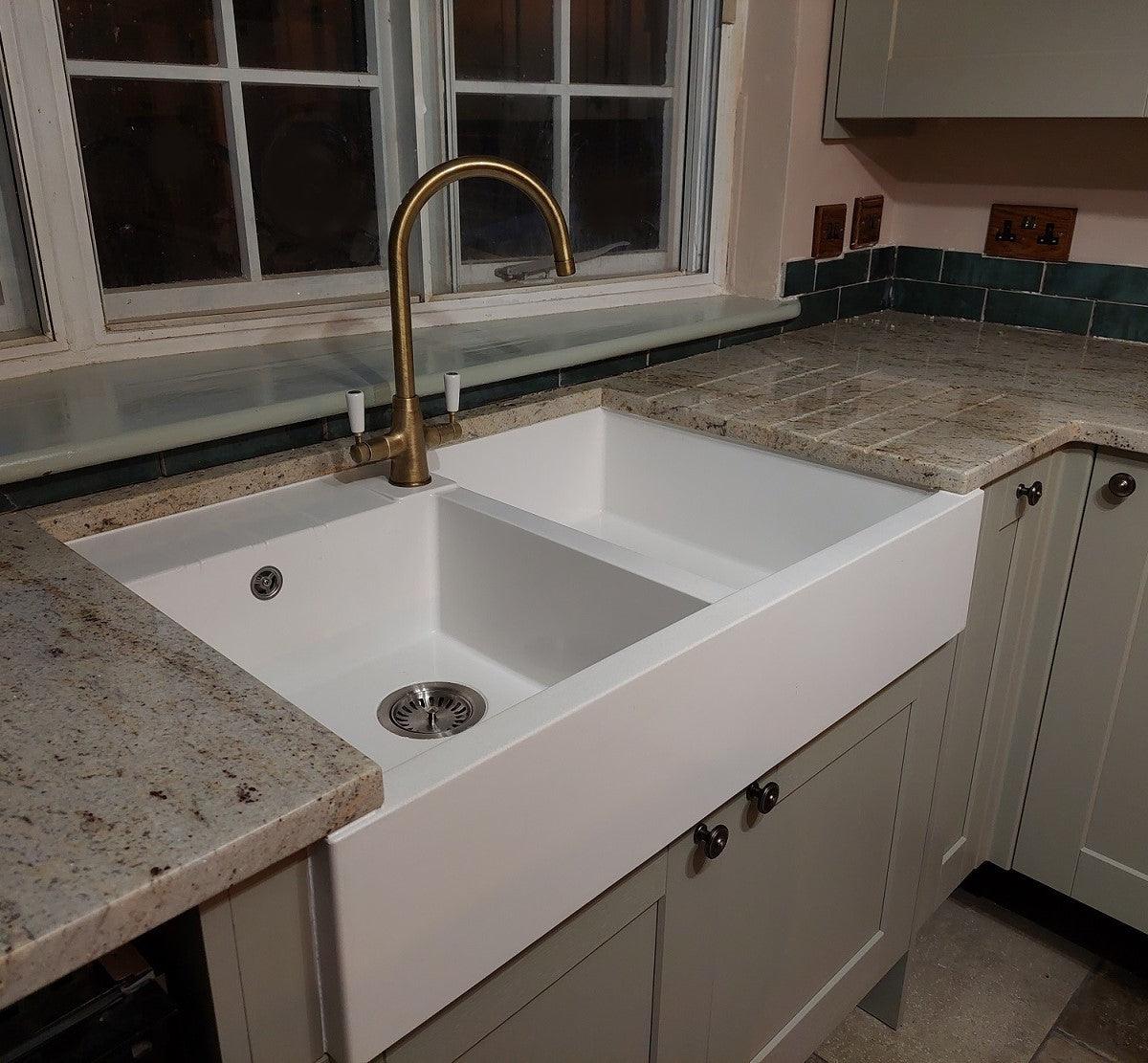 Quadron Bill 120 White, belfast granite sink - Olif