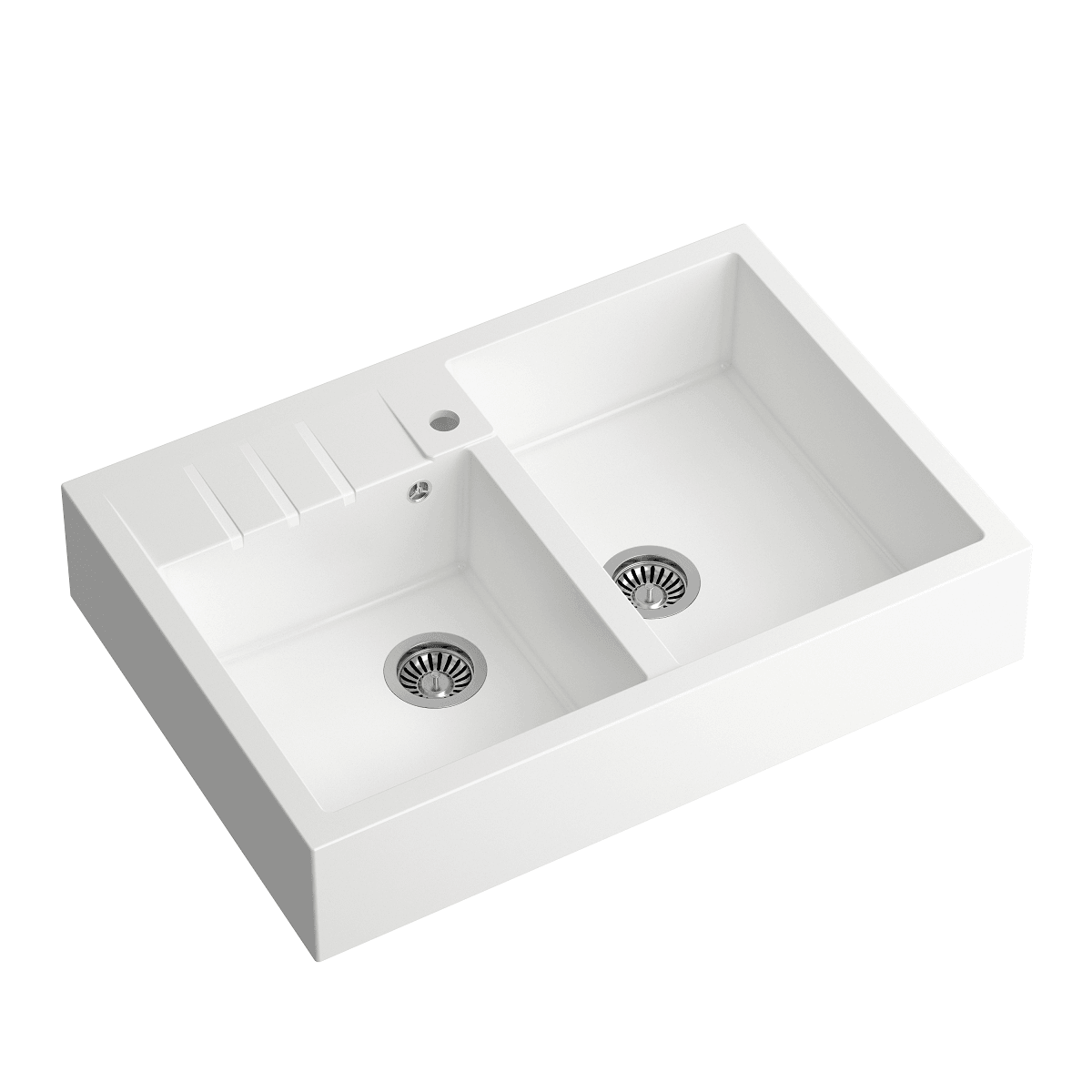 Quadron Bill 120 White, belfast granite sink - Olif