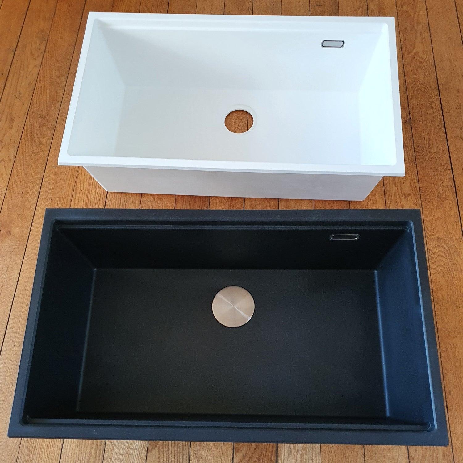 Quadron Clark 840 White, topmount or undermount sink - Olif