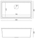 Quadron Clark 840 White, topmount or undermount sink - Olif