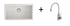 Quadron Clark 840 White, topmount or undermount sink - Olif