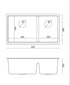 Quadron Clark 842 White, topmount or undermount sink - Olif