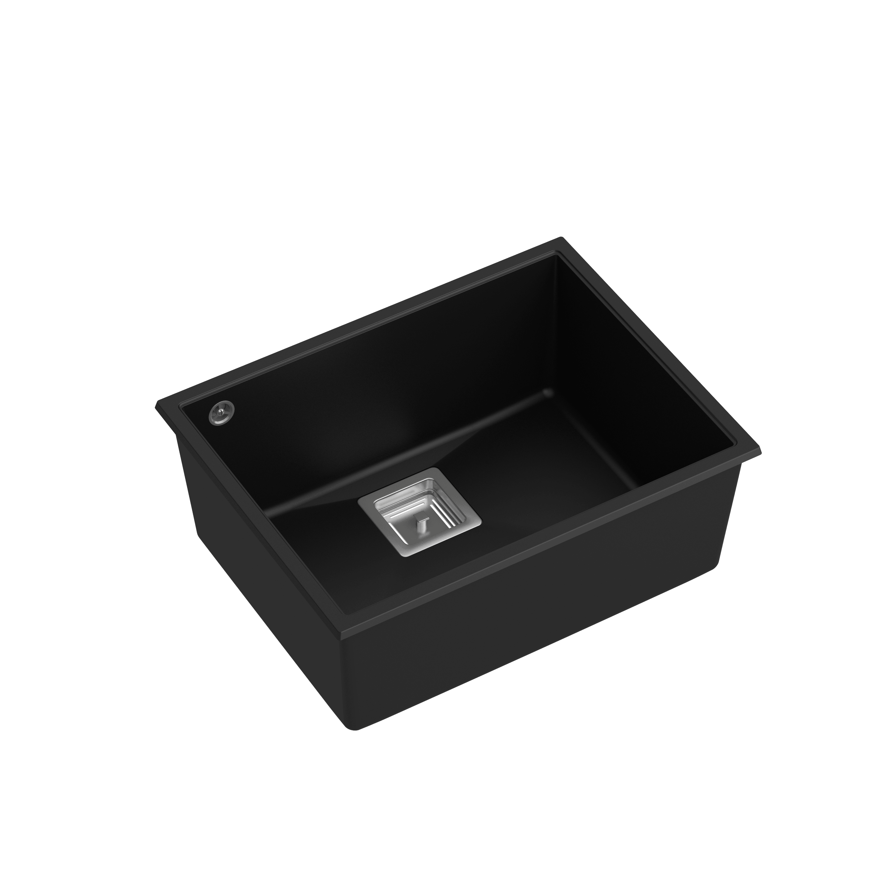 Quadron David 50 Pure Black undermount or topmount sink, Mix and Match - Olif