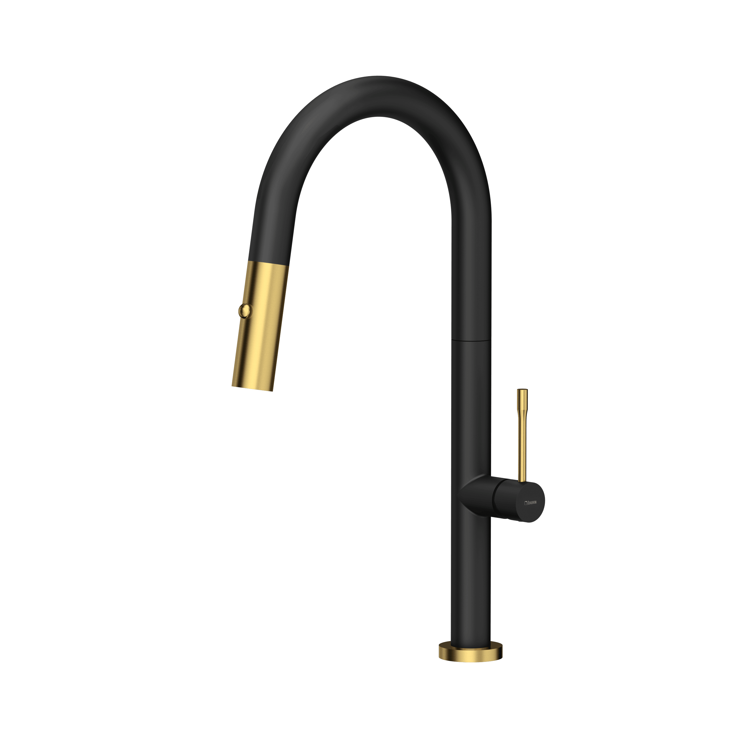 Quadron Felicity kitchen pull-out spray tap, Mix & Match Matte Black/Gold - Olif