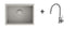 Quadron Logan 100 Grey, topmount or undermount sink - Olif