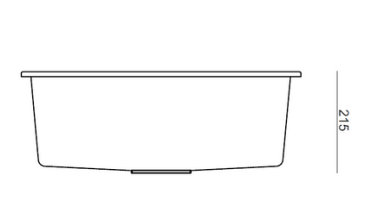 Quadron Logan 100 Grey, topmount or undermount sink - Olif