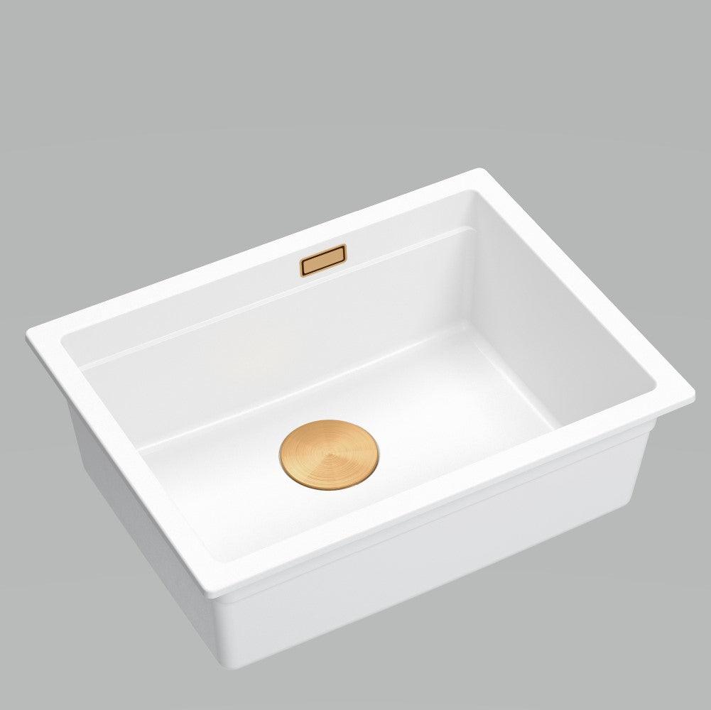 Quadron Logan 100 White Mix & Match, topmount or undermount sink - Olif