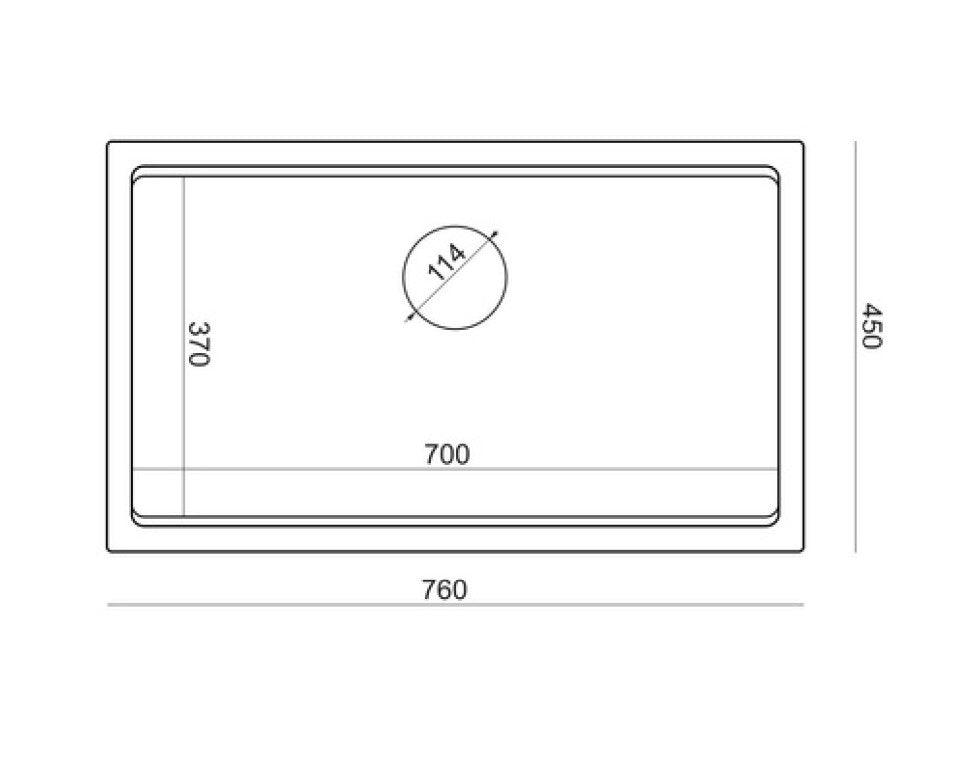 Quadron Logan 110 Black, topmount or undermount sink - Olif