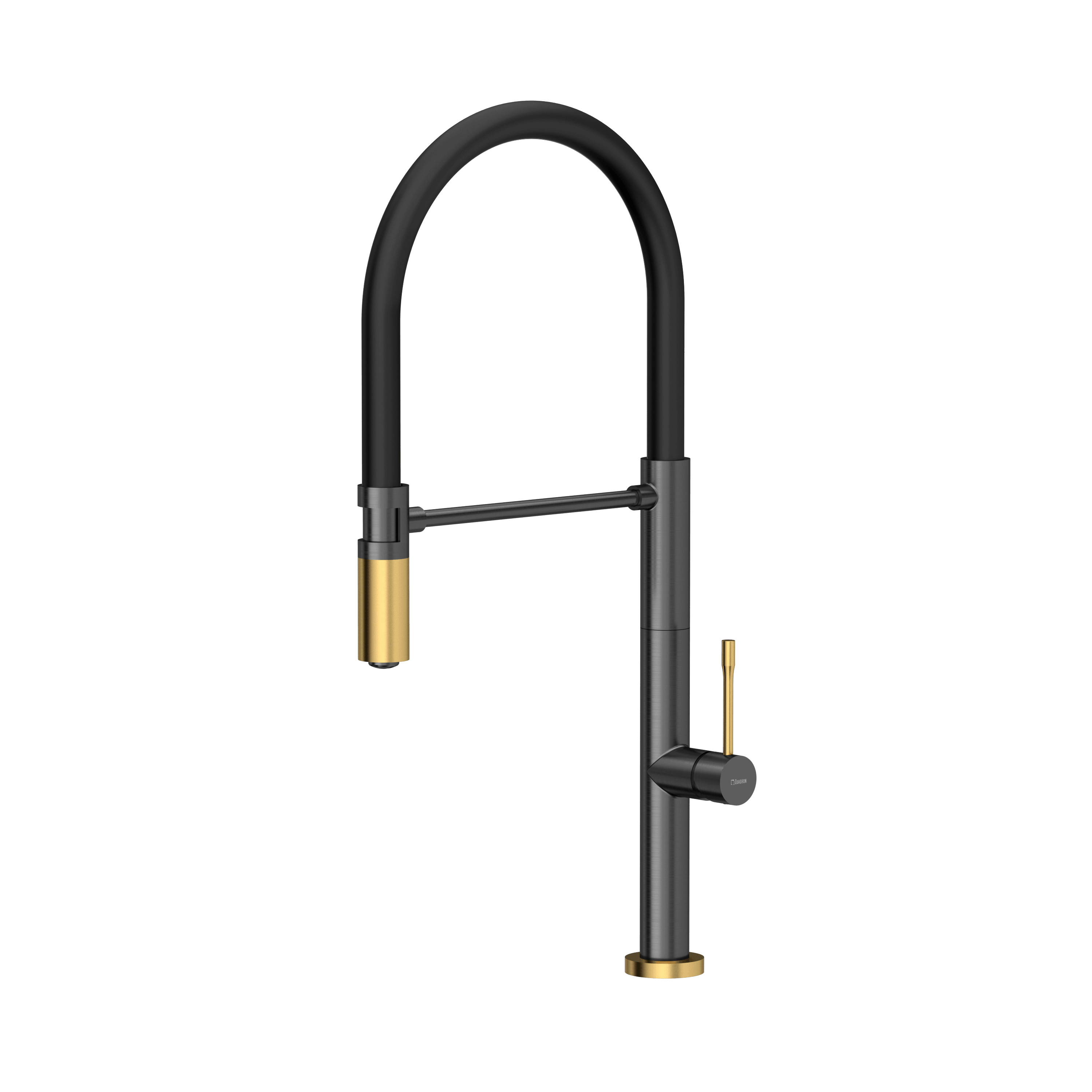 Quadron Margot flexible tap, Mix & Match Anthracite & Gold - Olif