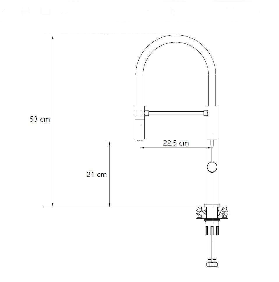 Quadron Margot kitchen tap, Anthracite - Olif