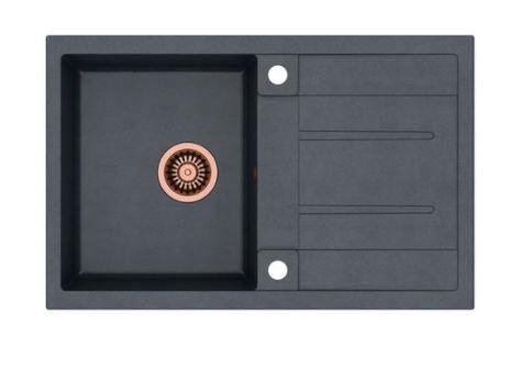Quadron Morgan 111 Black topmount sink, Mix and Match - Olif