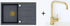 Quadron Morgan 111 Black topmount sink, Mix and Match - Olif