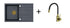 Quadron Morgan 111 Black topmount sink, Mix and Match - Olif