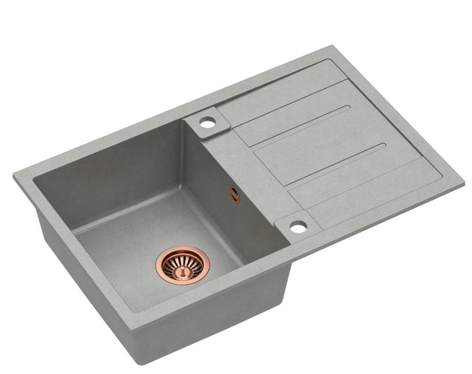 Quadron Morgan 111 Grey topmount sink, Mix and Match - Olif